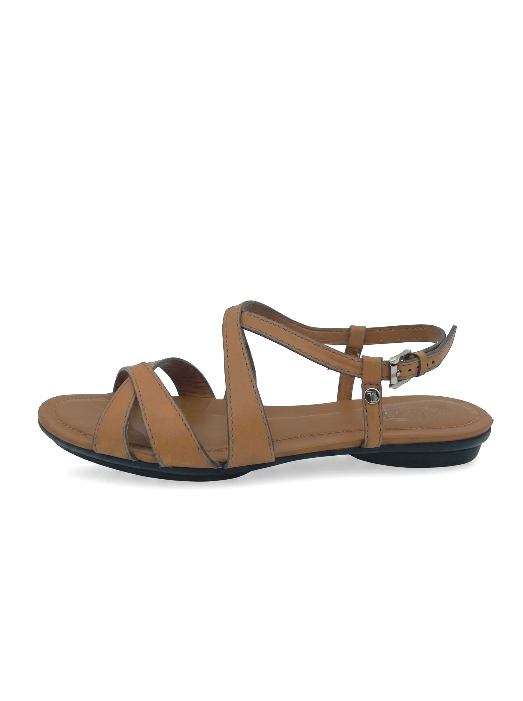 Tod's Riemen Flache Sandale EU 40 Braun