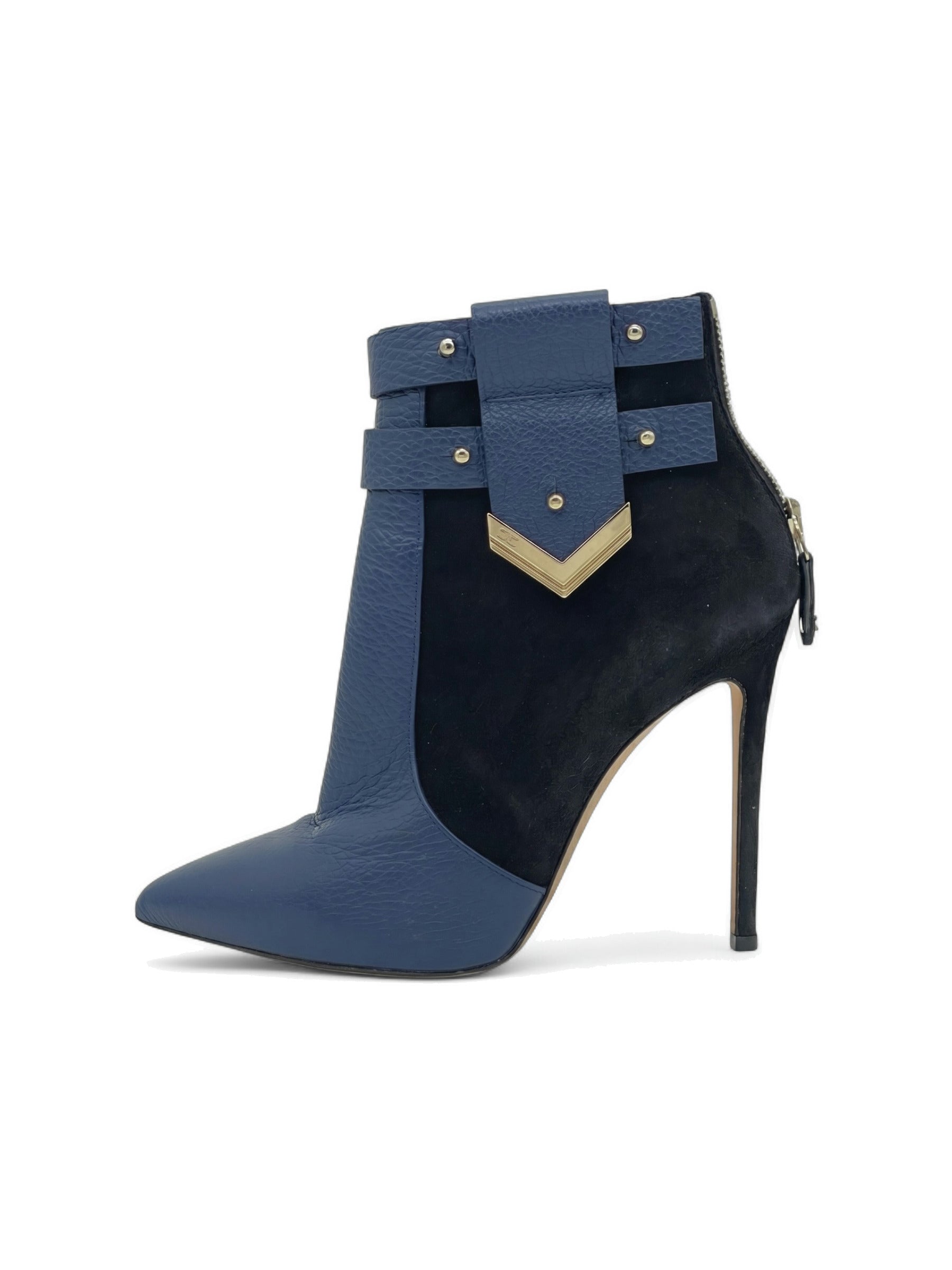 Elisabetta Franchi Bicolor Stiletto Ankle Boot EU 37 Mehrfarbig