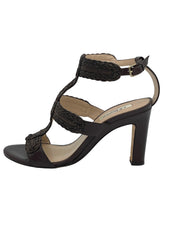 L.K.Bennet Chocolate Woven Sandale mit Absatz EU 40 Braun - Image 1