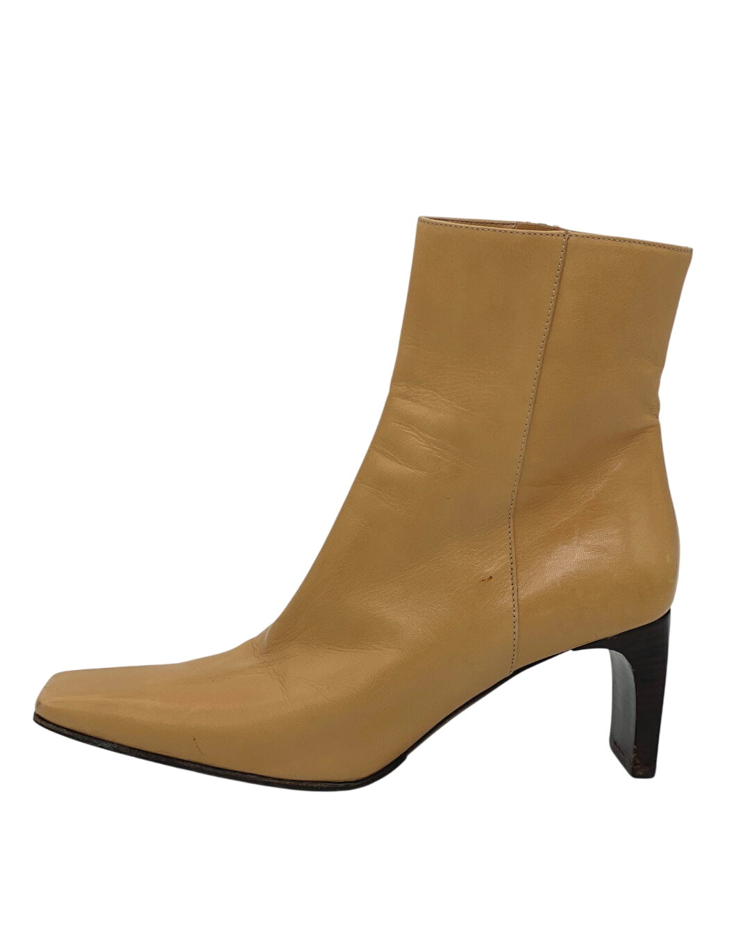 Sergio Rossi Vintage Leder Ankle Boot EU 37.5 Beige - Image 1