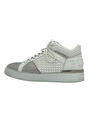 Philipp Plein Crystal Spikes High Top Sneaker EU 39 Weiß - Image 1