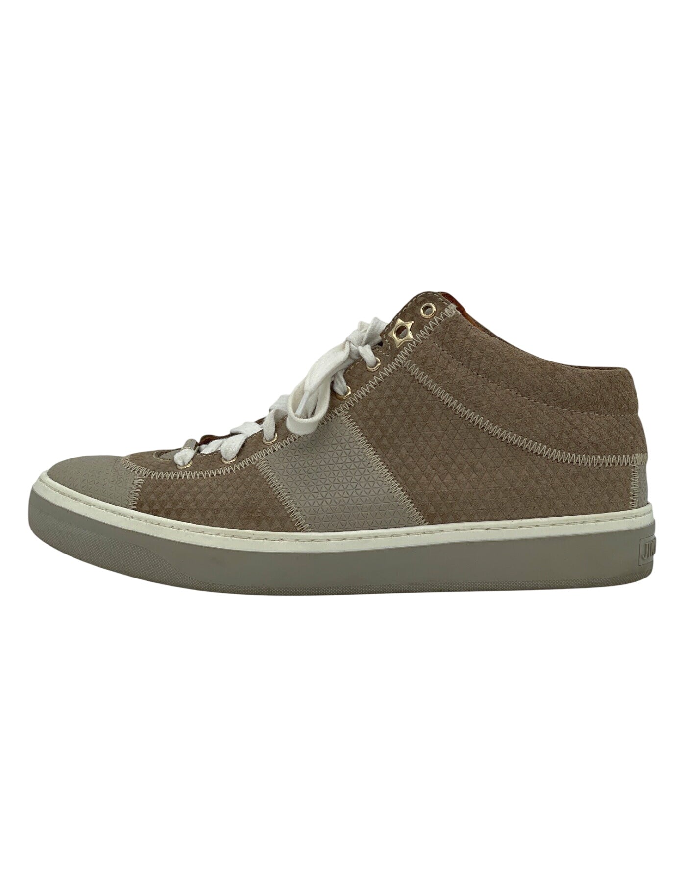 Jimmy Choo Leather & Suede High Top Sneaker EU 40 Braun - Image 1