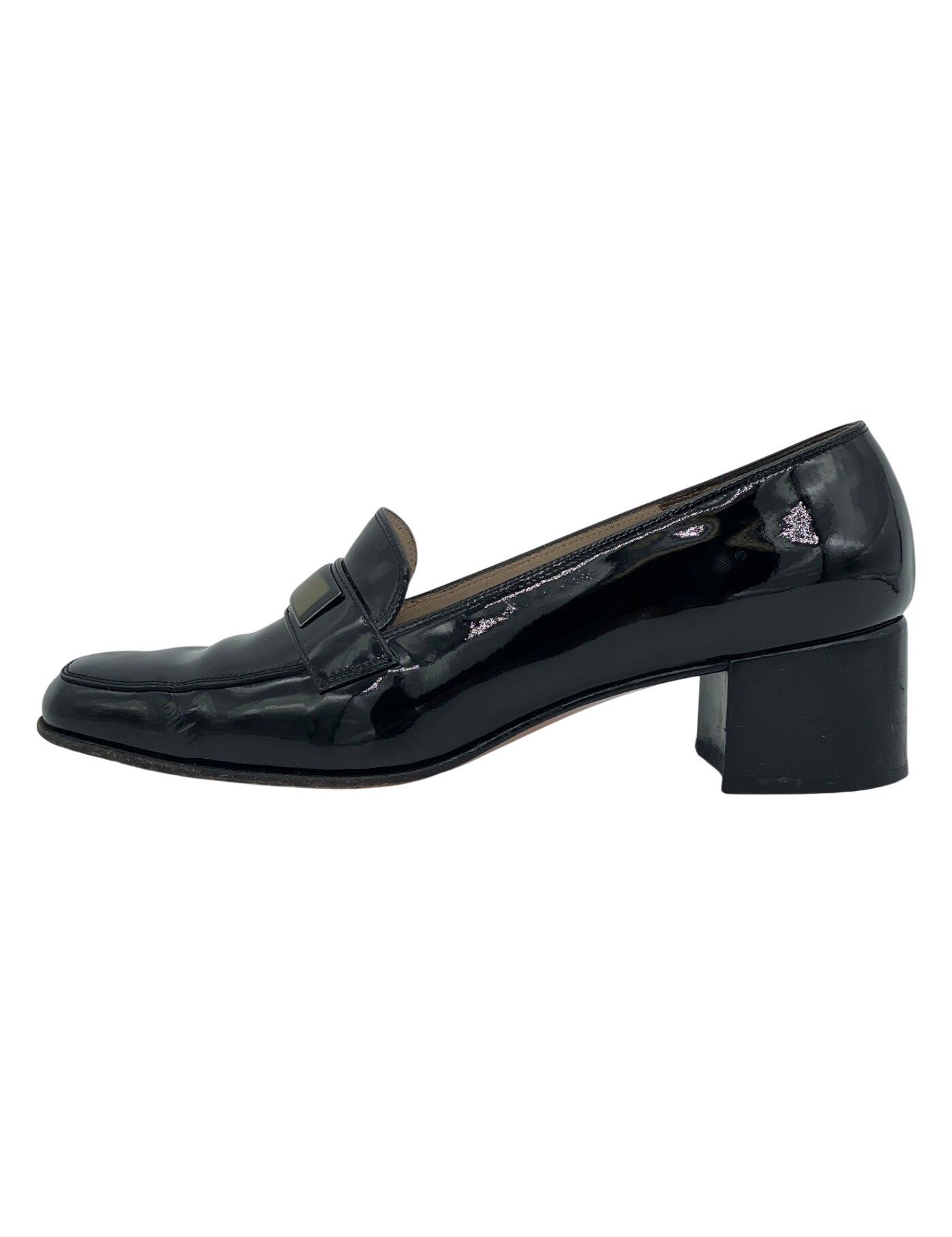 Salvatore Ferragamo Patent Leather Pump EU 38 Schwarz - Image 1