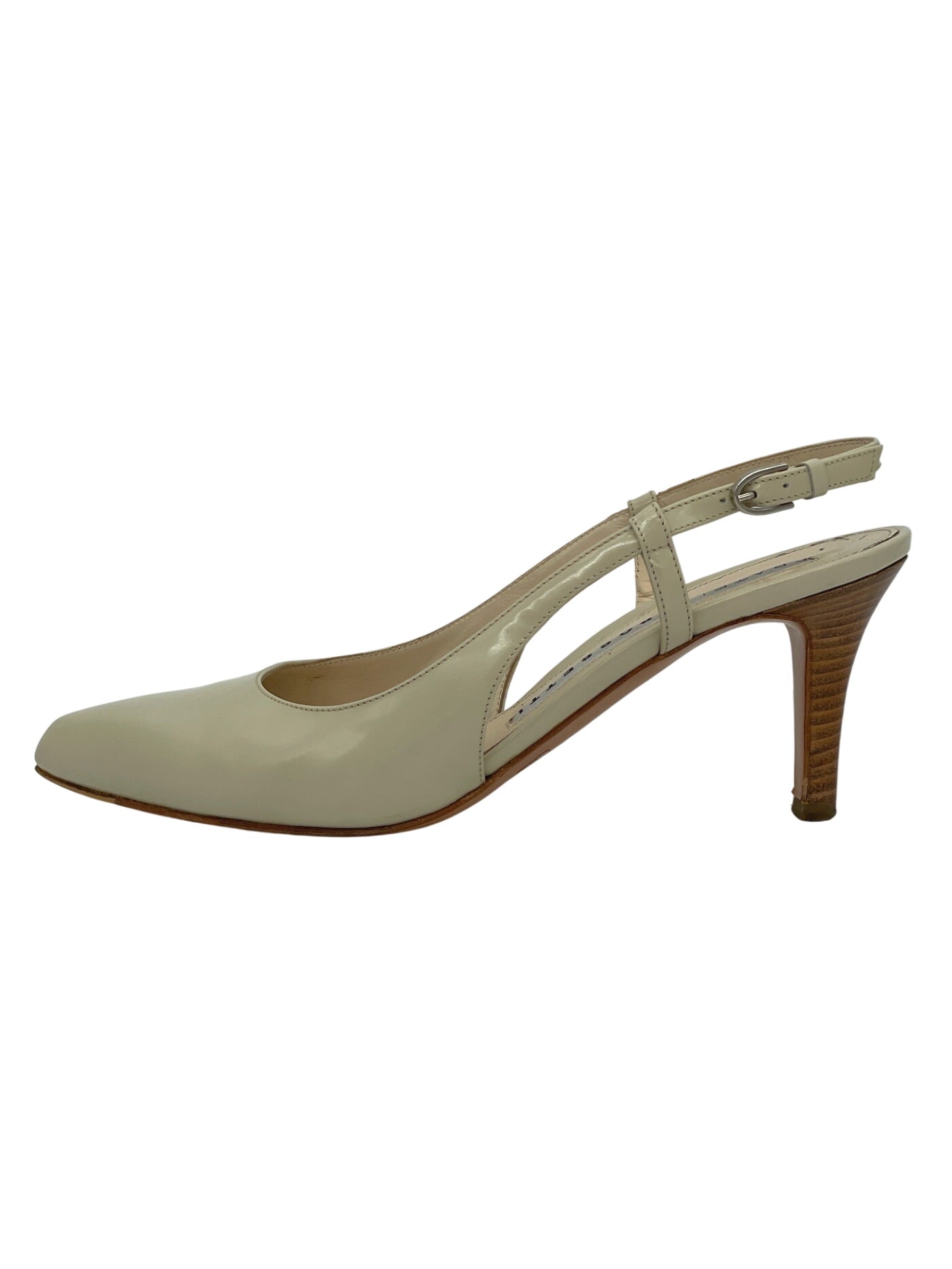 Fratelli Rossetti Patent Leather Slingback EU 37 Beige - Image 1