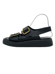 Tod's Gomma Double Buckle Flache Sandale EU 37.5 Schwarz - Image 1