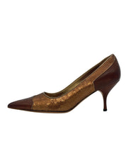 Prada Sequin Pointed Toe Pump EU 36.5 Braun - Image 1