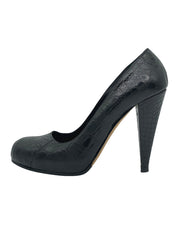 Bally Croc-Embossed Platform Plateau Pump EU 40 Schwarz - Image 1