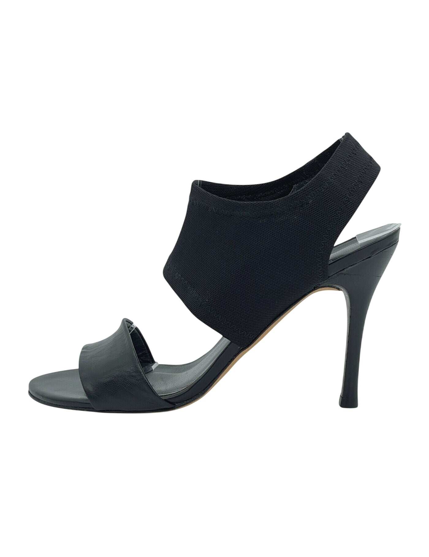 Stuart Weitzman Leder Sandale mit Absatz EU 38 Schwarz - Image 1