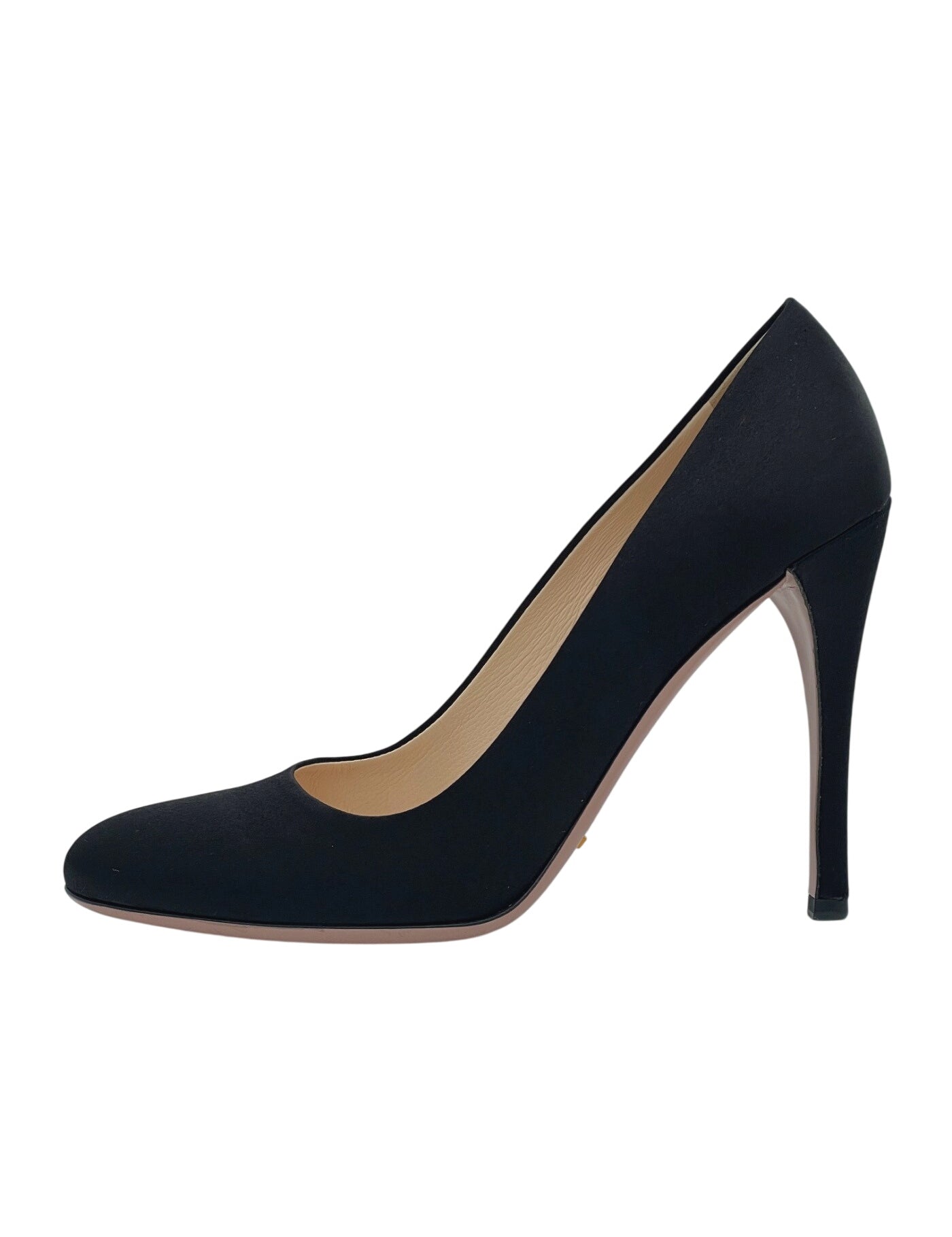 Prada Satin Pointed-Toe Pump EU 37 Schwarz - Image 1