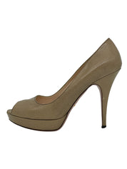 Prada Peeptoe Plateau Pump EU 40 Beige - Image 1