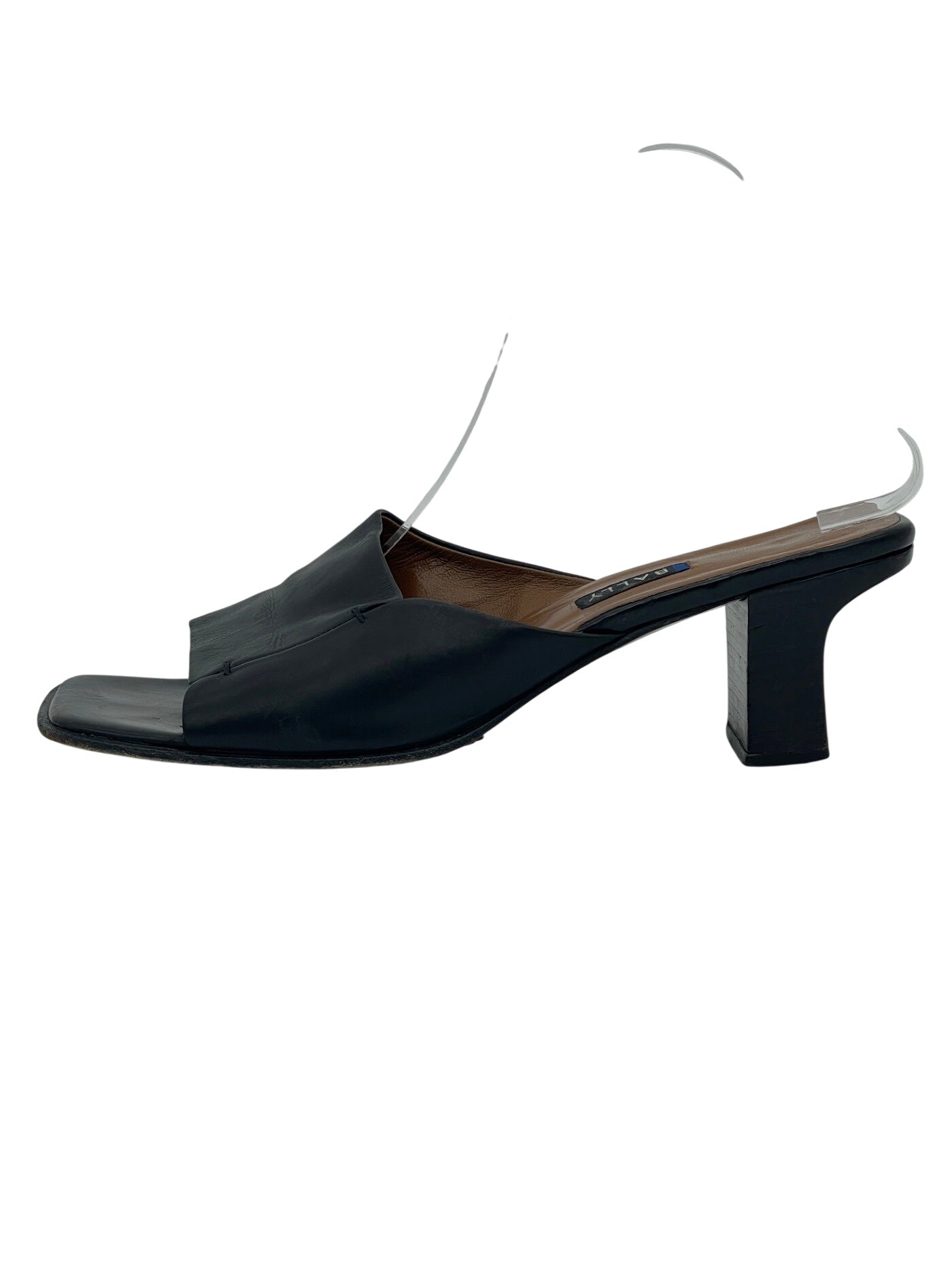 Bally Vintage Square Toe Sandale mit Absatz EU 41.5 Schwarz - Image 1