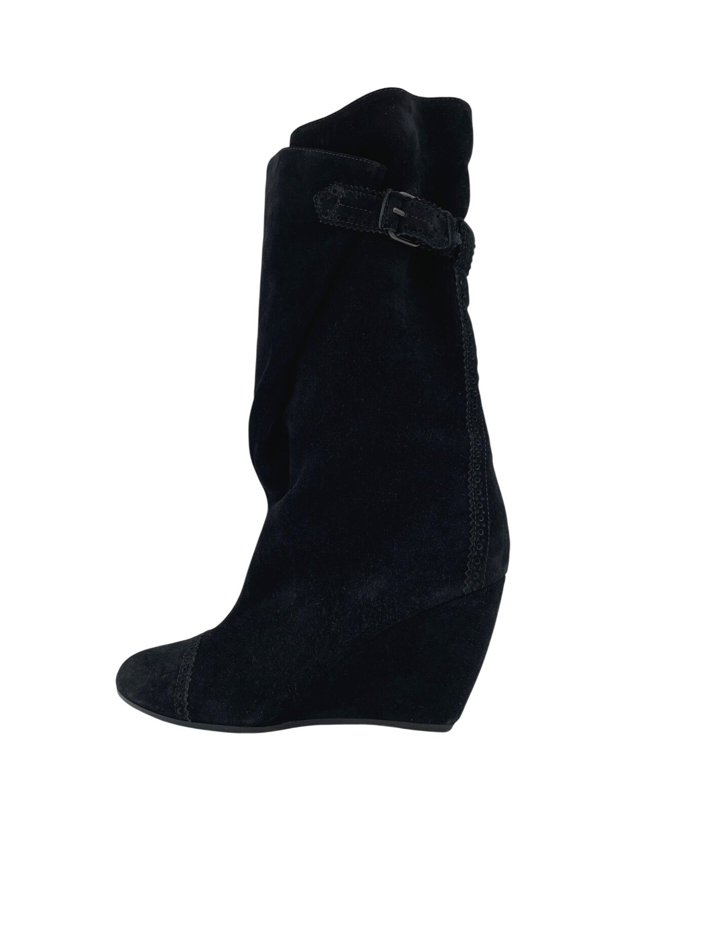Balenciaga Suede Wedge Stiefel EU 38.5 Schwarz - Image 1