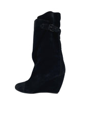 Balenciaga Suede Wedge Stiefel EU 38.5 Schwarz - Image 1