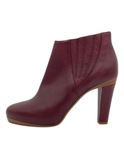 Roberto del Carlo Pleated Leather Ankle Boot EU 37 Rot - Image 1