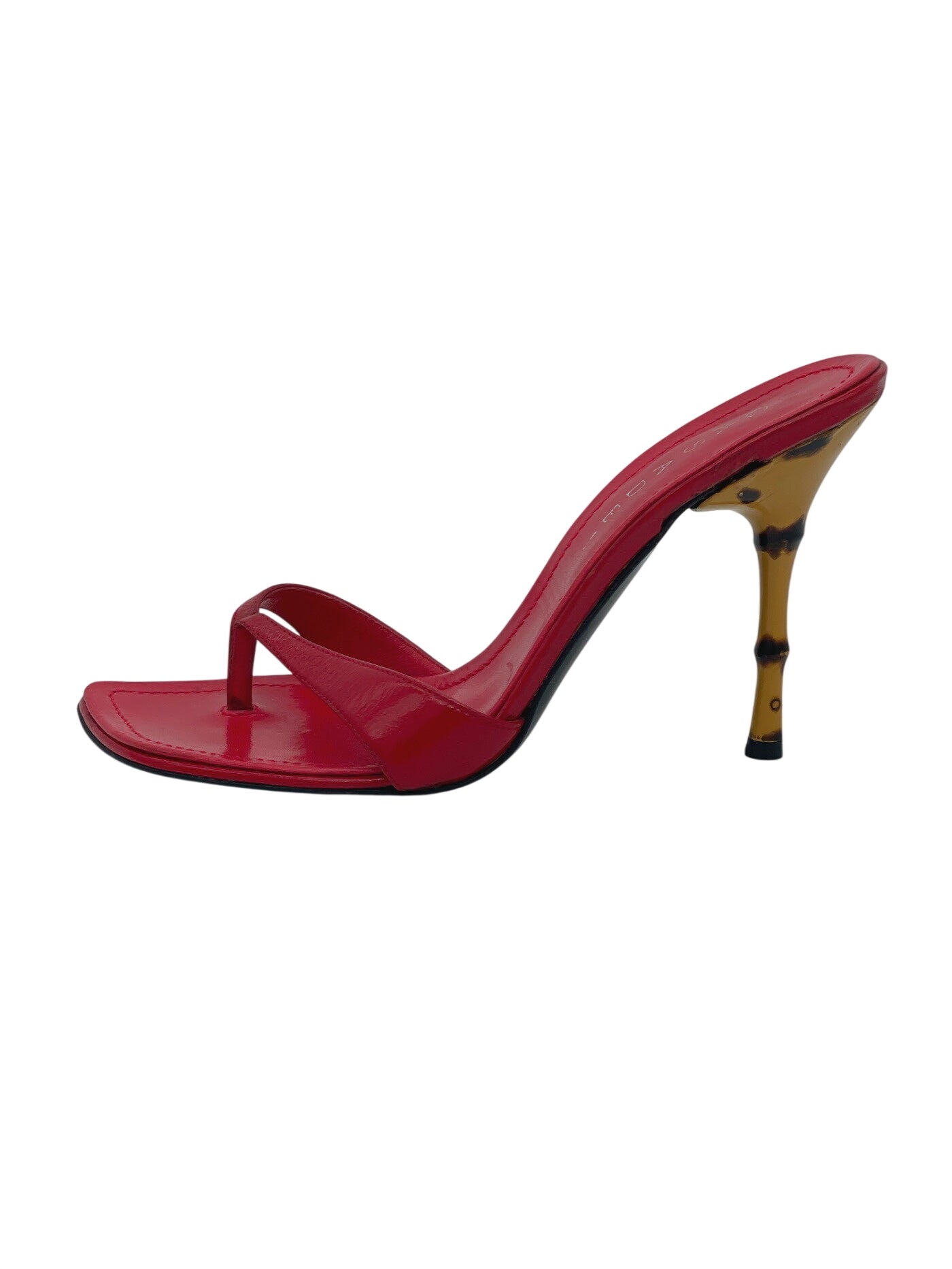 Casadei Bamboo Sandale mit Absatz EU 38 Rot - Image 1