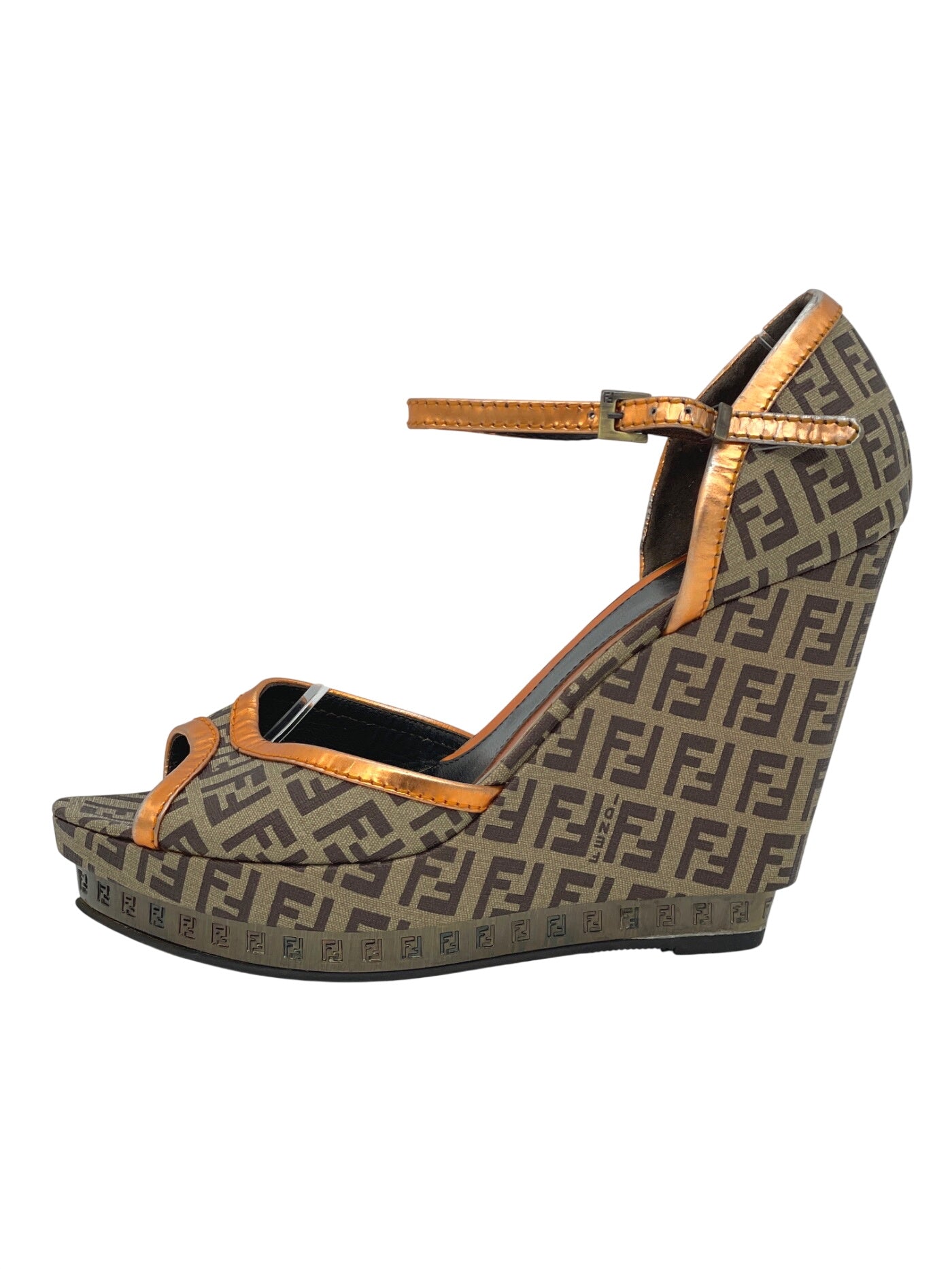 Fendi Delfina Sandale mit Absatz EU 39.5 Braun - Image 1