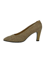 Stuart Weitzman Woven Lame Pump EU 38 Metallic - Image 1