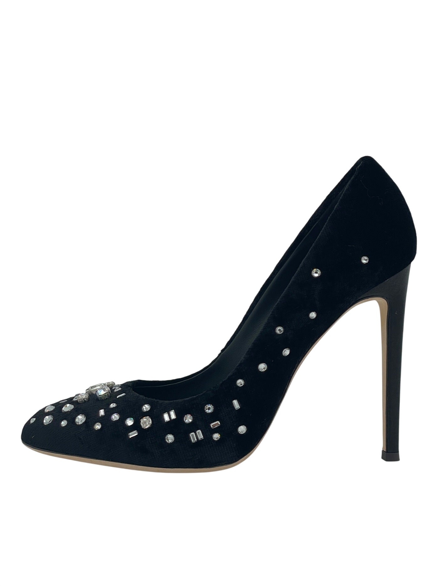 Giuseppe Zanotti Crystal Velvet Pump EU 40 Schwarz - Image 1