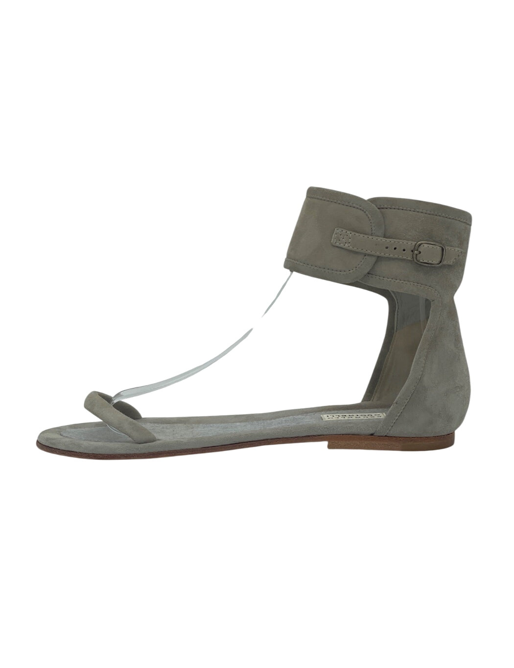 Brunello Cucinelli Ankle-Cuff Flache Sandale EU 37.5 Grau - Image 1