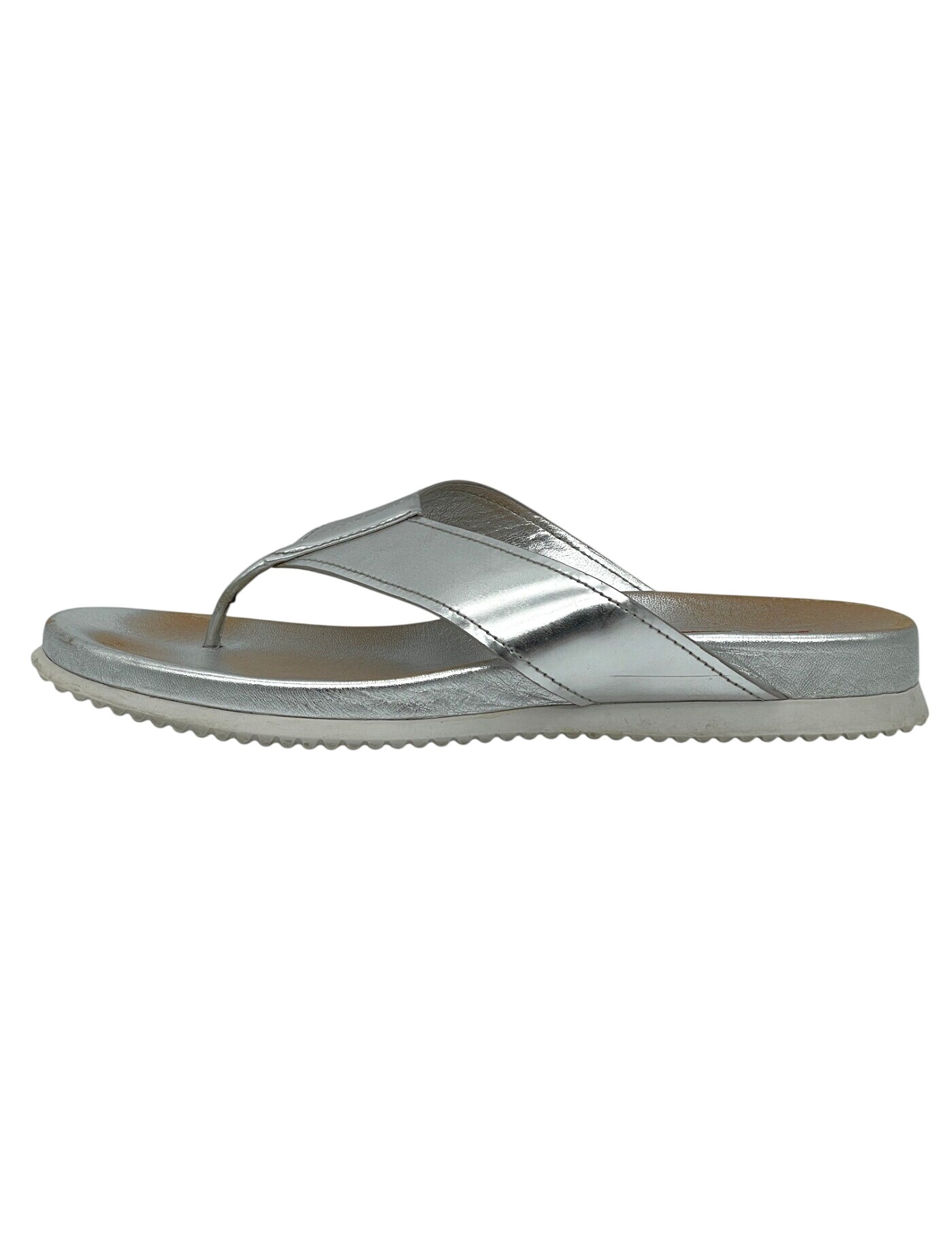 Prada Linea Rossa Zehensteg Sandale EU 39 Metallic - Image 1