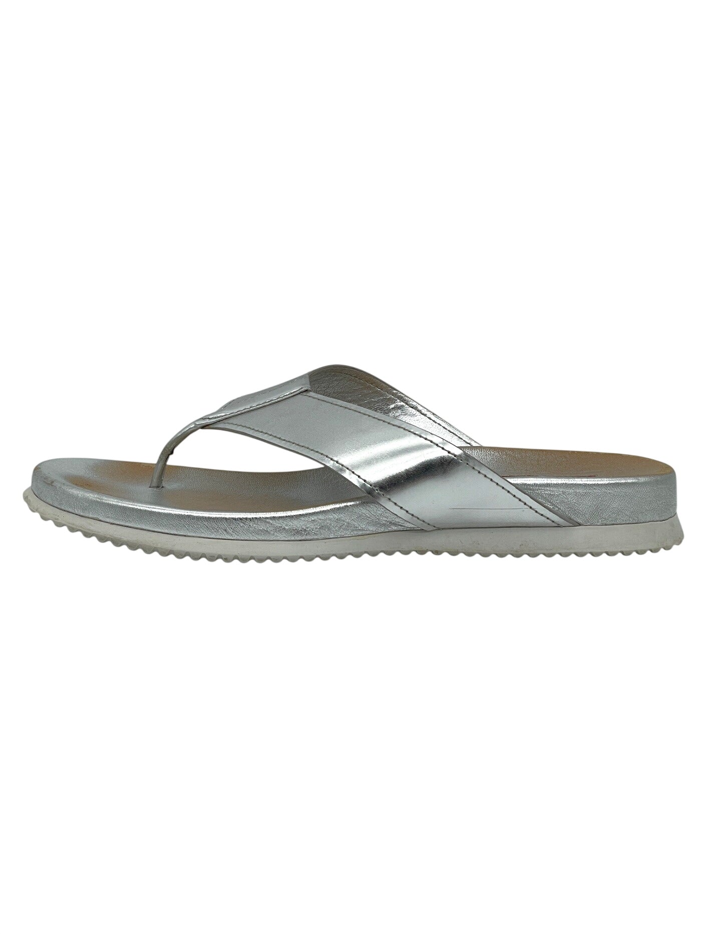Prada Linea Rossa Zehensteg Sandale EU 39 Metallic - Image 1