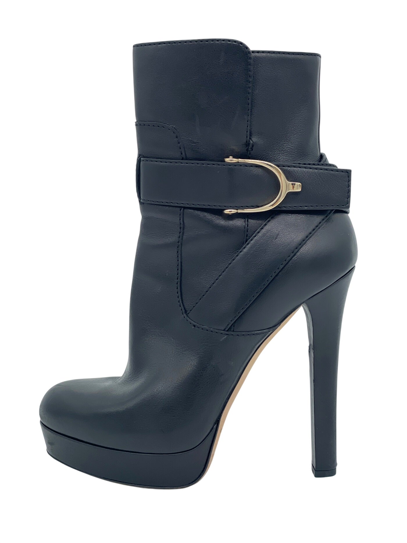 Gucci Horsebit Platform Ankle Boot EU 39.5 Schwarz - Image 1