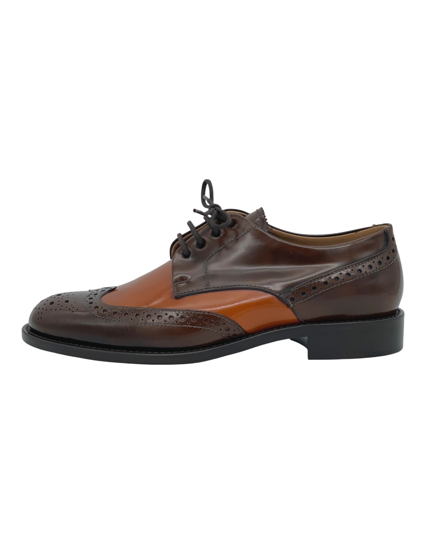 CLOSED Two-Tone Brogue Derby EU 38 Braun - Image 1