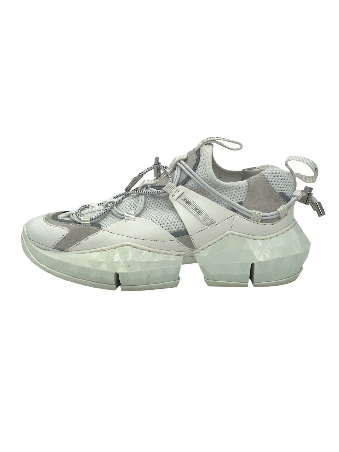 Jimmy Choo Diamond Trail Low Top Sneaker EU 40 Weiß - Image 1