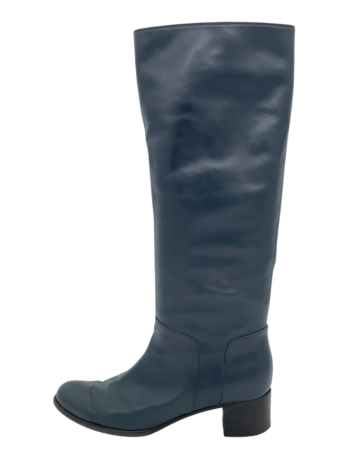 Sergio Rossi Leather Stiefel EU 39.5 Blau - Image 1