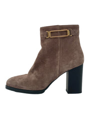 Tod's Suede Gold Buckle  Ankle Boot EU 38.5 Braun - Image 1