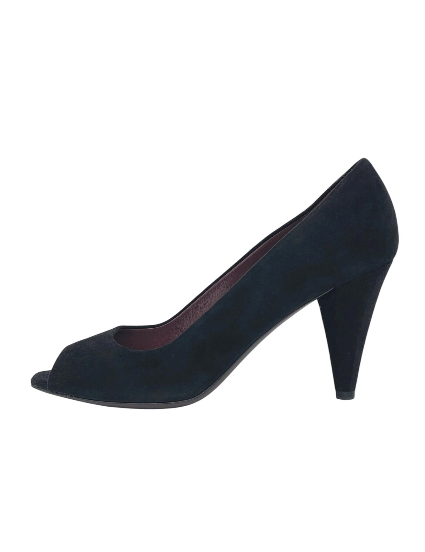 Miu Miu Peep-Toe Suede Pump EU 37 Schwarz - Image 1