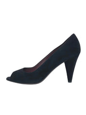 Miu Miu Peep-Toe Suede Pump EU 37 Schwarz - Image 1