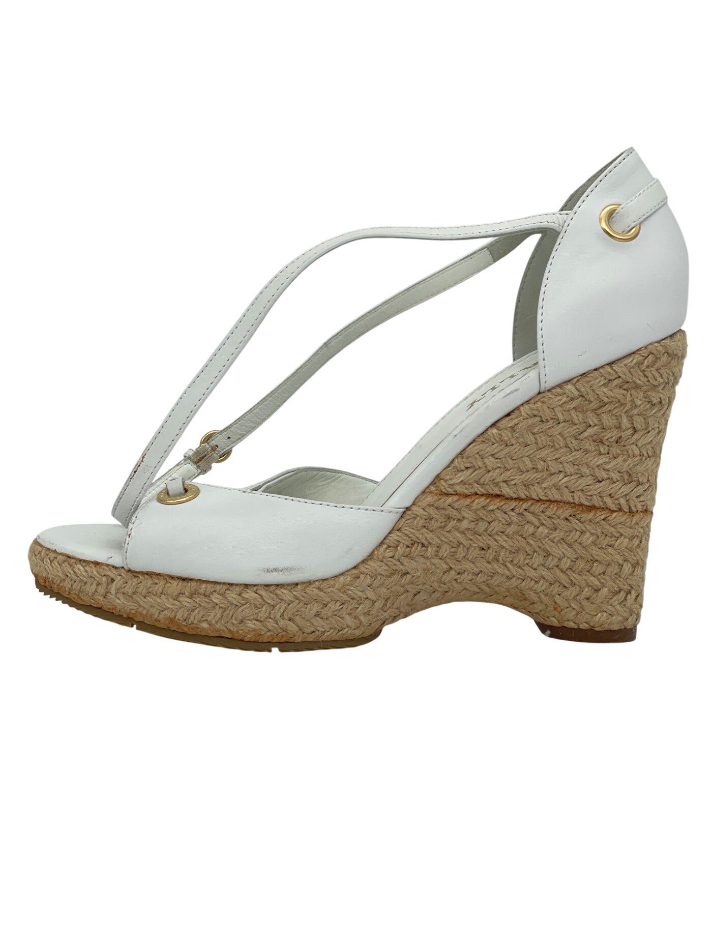 Bally Espadrille Wedge Sandale mit Absatz EU 39 Weiß - Image 1
