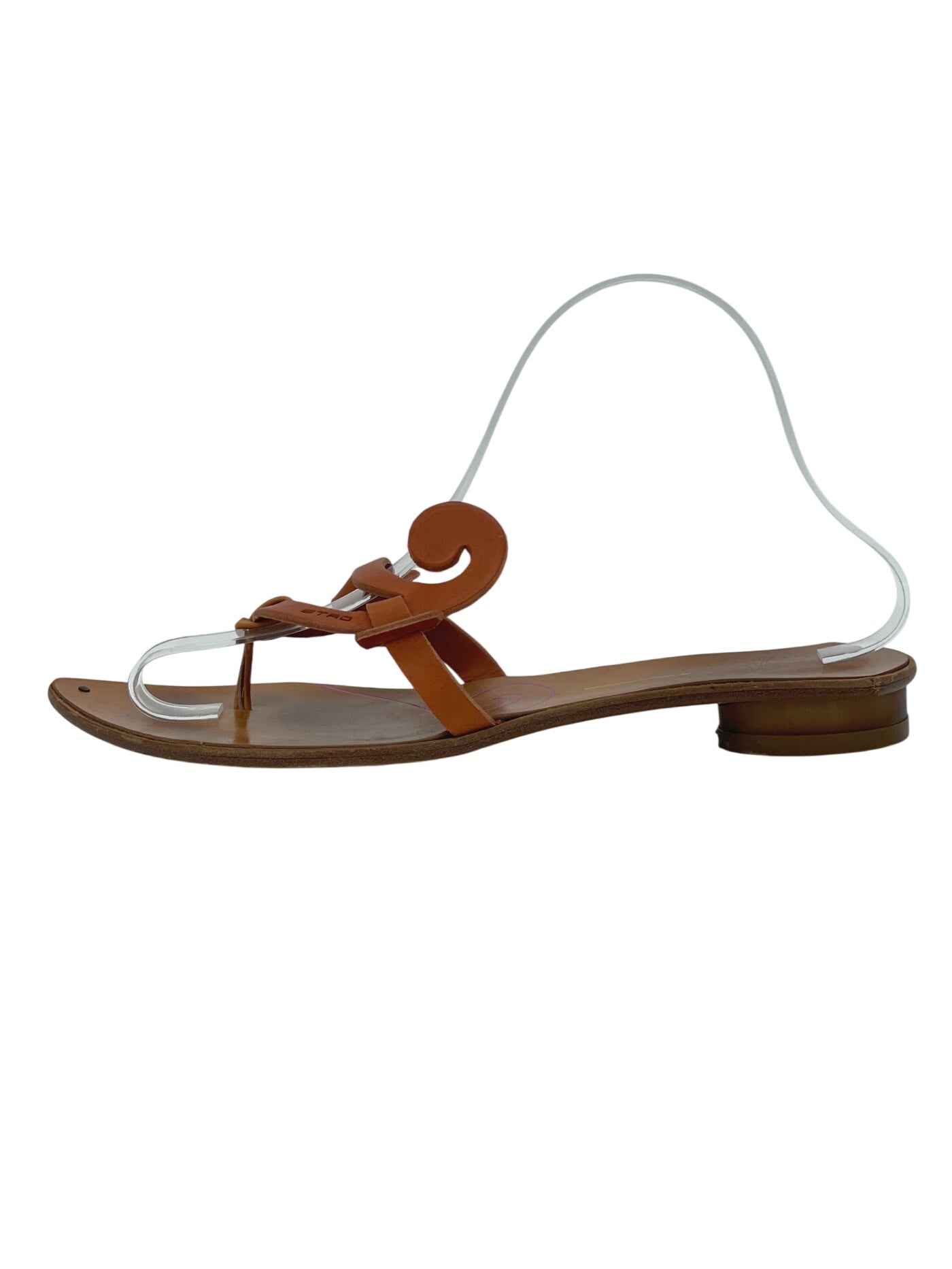 Etro Leather Zehensteg Sandale EU 38 Braun - Image 1