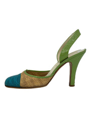 Prada Cap Toe Slingback EU 38 Mehrfarbig - Image 1