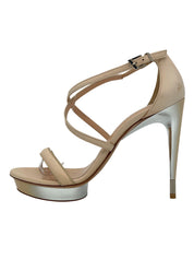 La Perla Leather Stiletto Sandale mit Absatz EU 38 Beige - Image 1