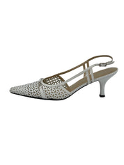 Stuart Weitzman Laser Cut Slingback EU 41.5 Weiß - Image 1
