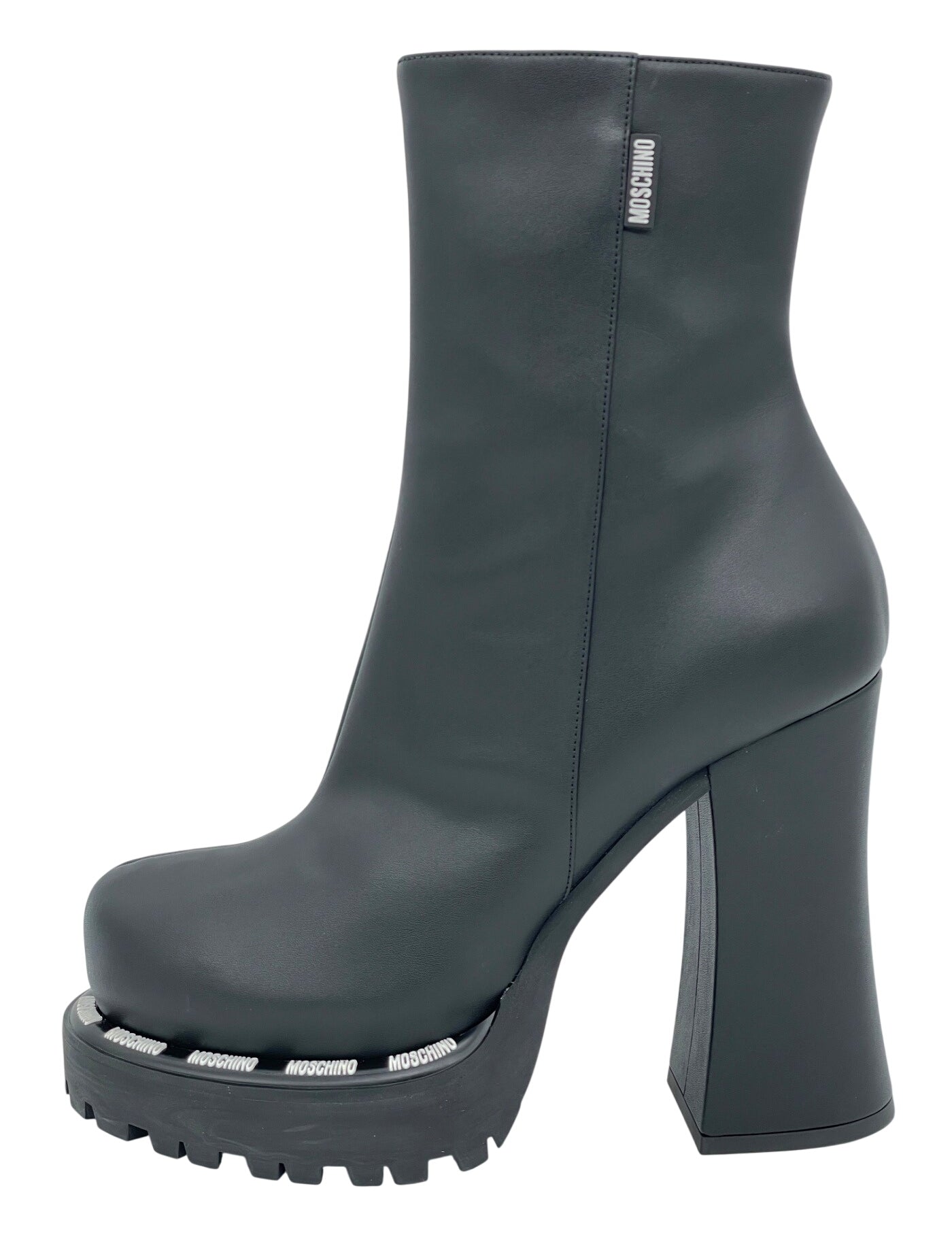 Moschino Shoes Leather Ankle Boot EU 40 Schwarz - Image 1