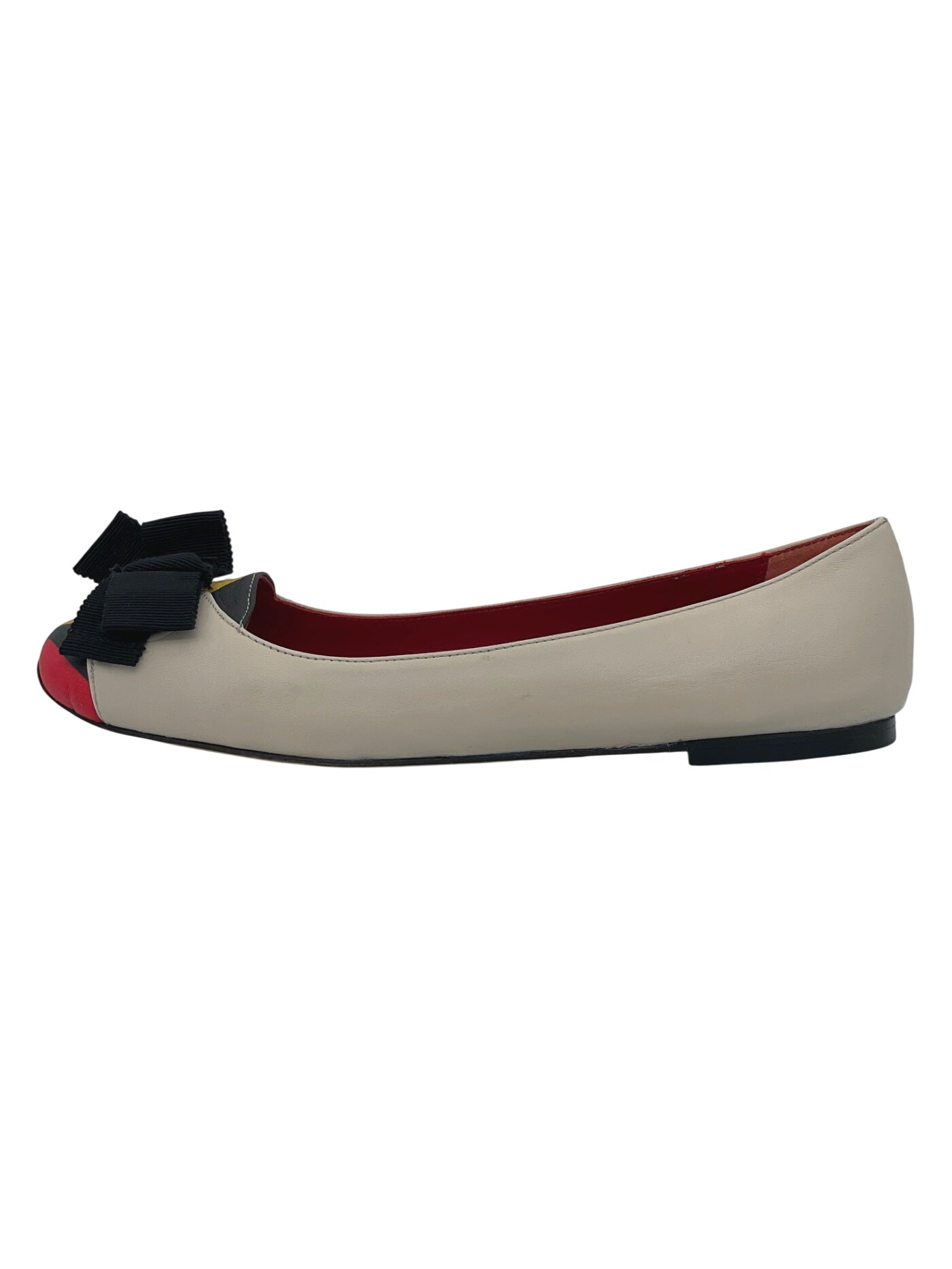 Furla Colorblock Bow Ballerina EU 38 Beige - Image 1