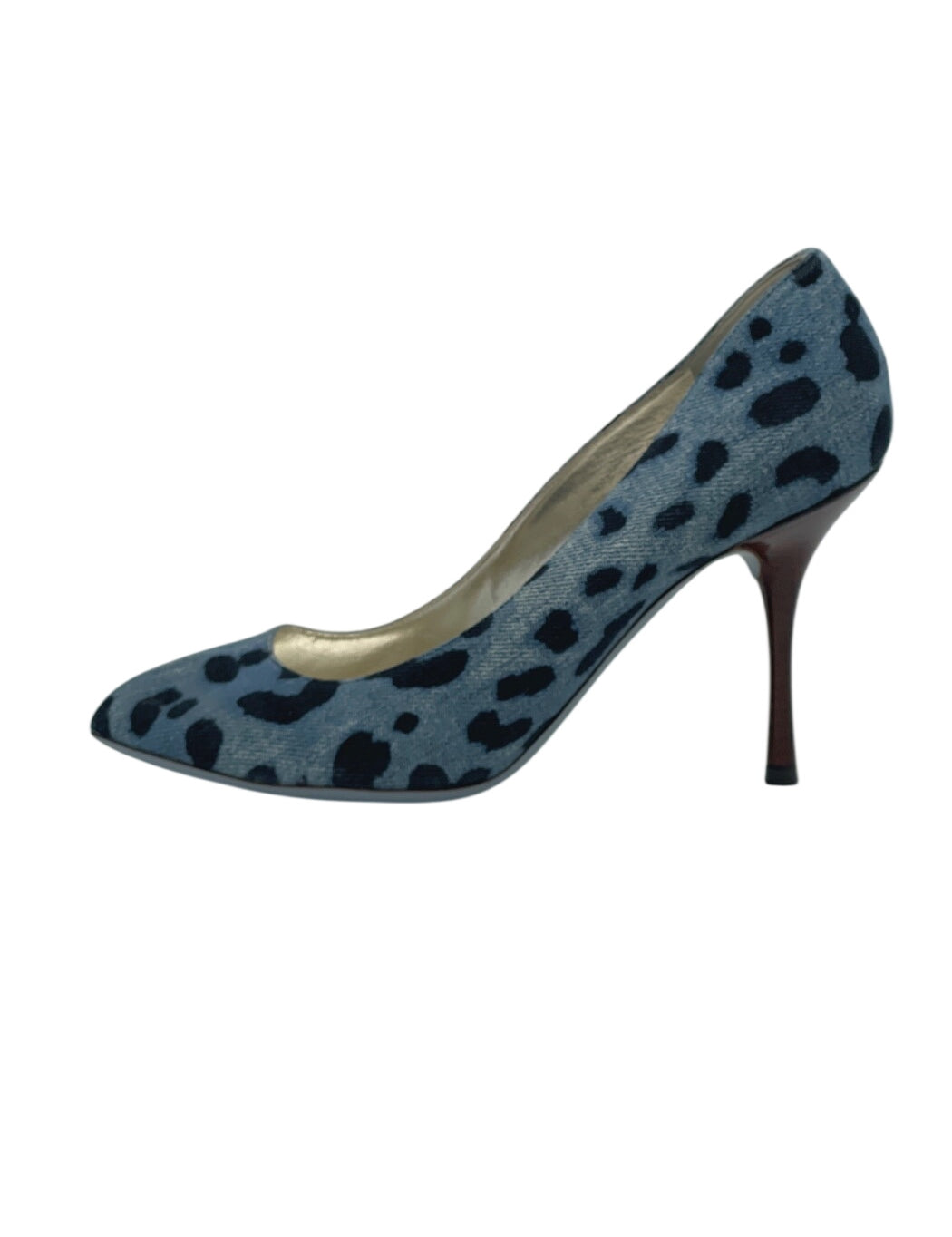 Dolce & Gabbana Vintage Denim Pump EU 40 Musterprint - Image 1