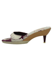 Miu Miu Floral Canvas Wood Mule Pump EU 39 Musterprint - Image 1