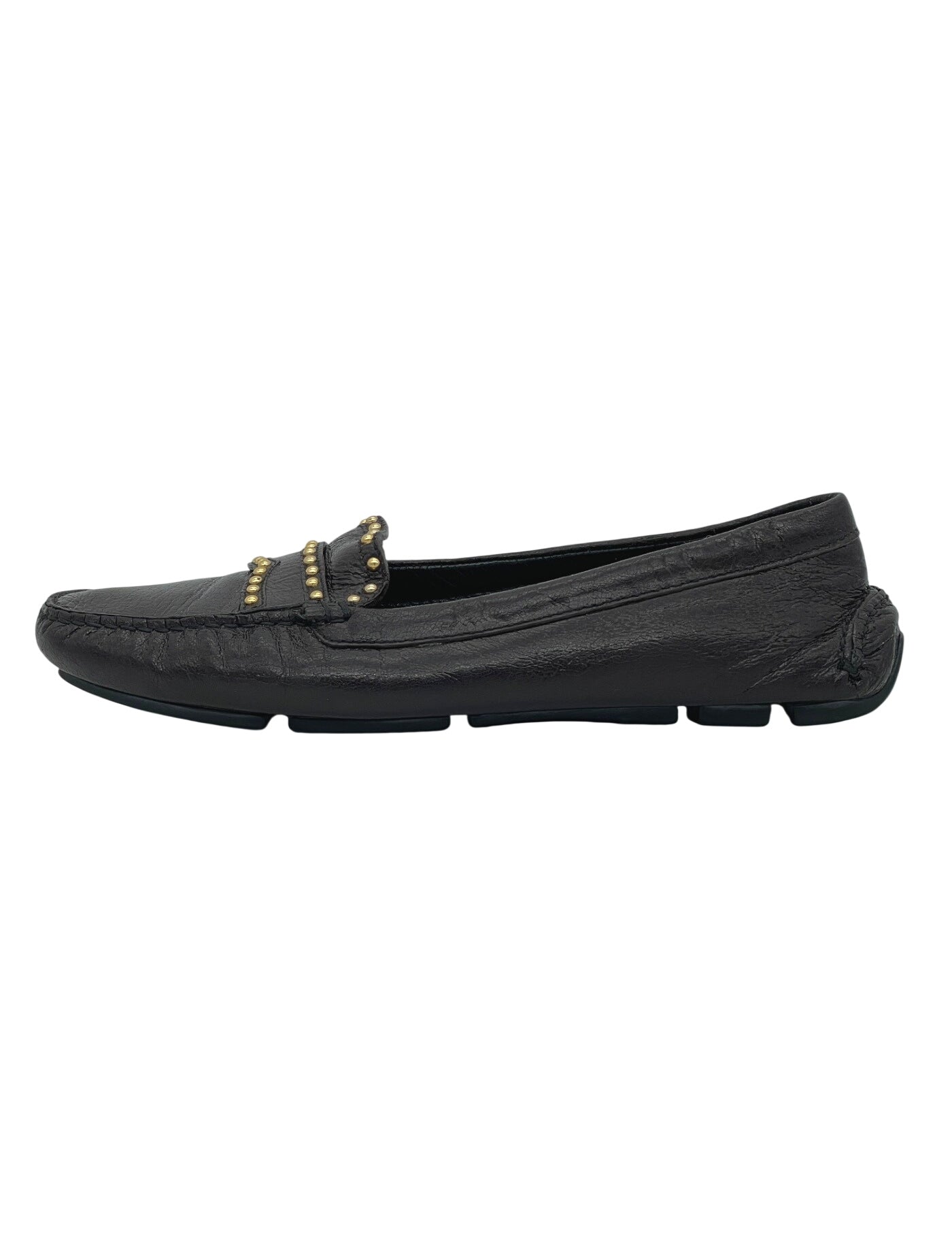 Prada Studded Driver Mokassin EU 37.5 Braun - Image 1