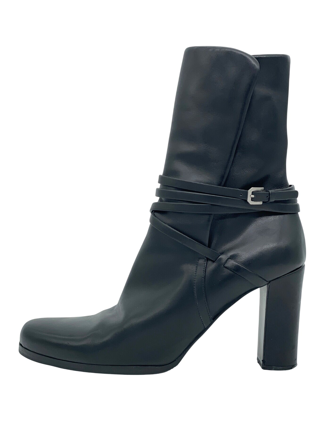 Jil Sander Strap Block Ankle Boot EU 39.5 Schwarz - Image 1