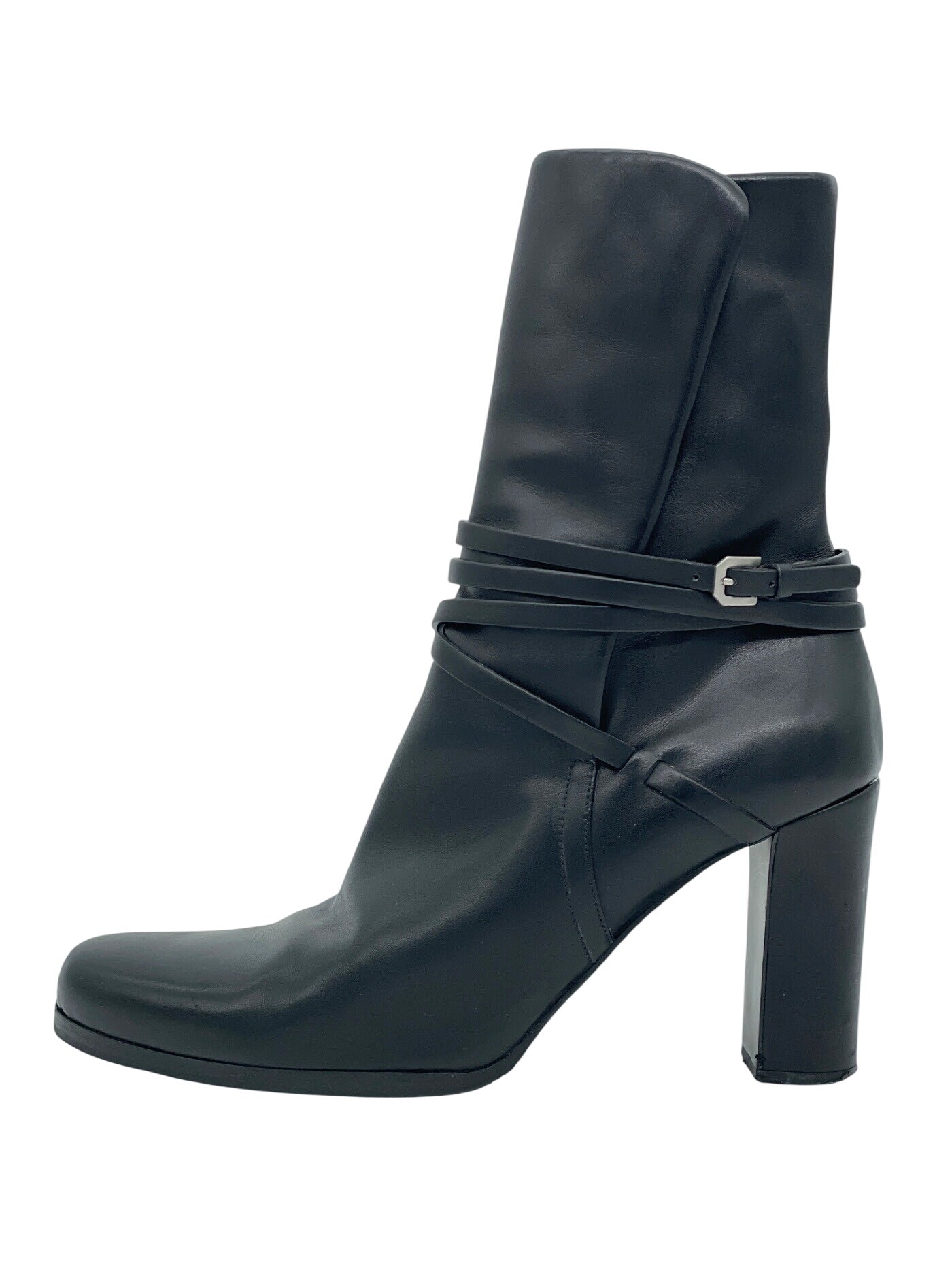 Jil Sander Strap Block Ankle Boot EU 39.5 Schwarz - Image 1