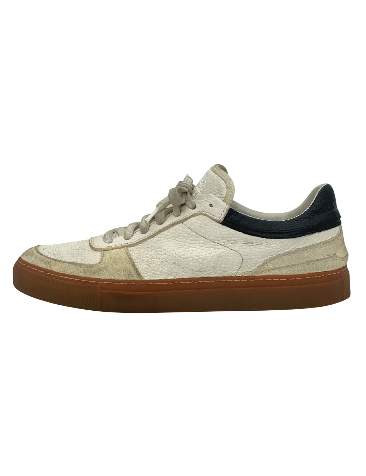 Stone Island Footwear Leather Low Top Sneaker EU 44 Beige - Image 1