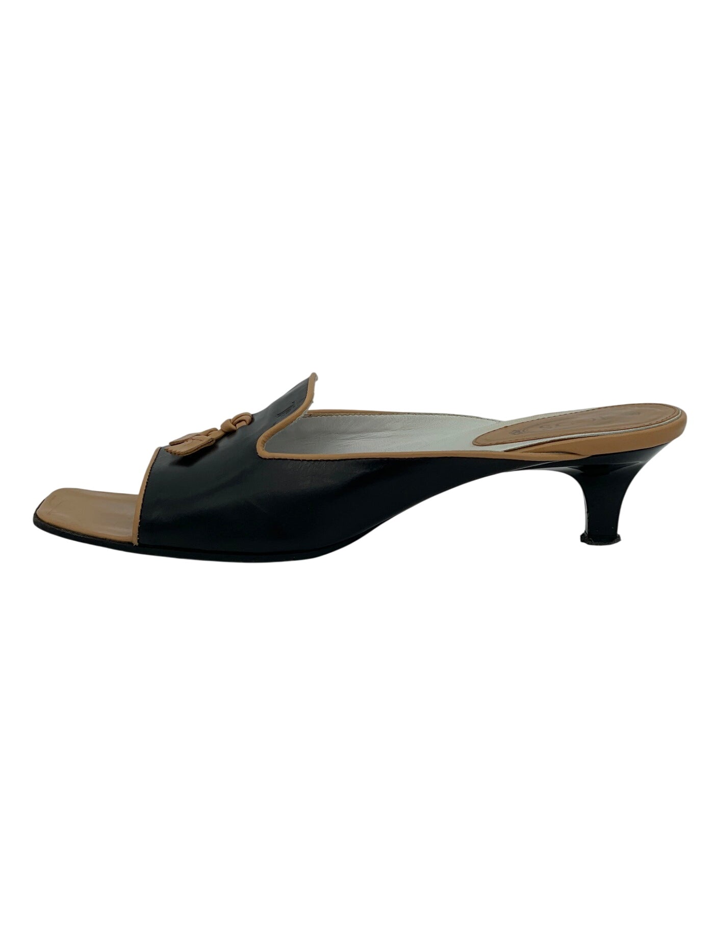 Tod's Leather Mule EU 38 Schwarz - Image 1