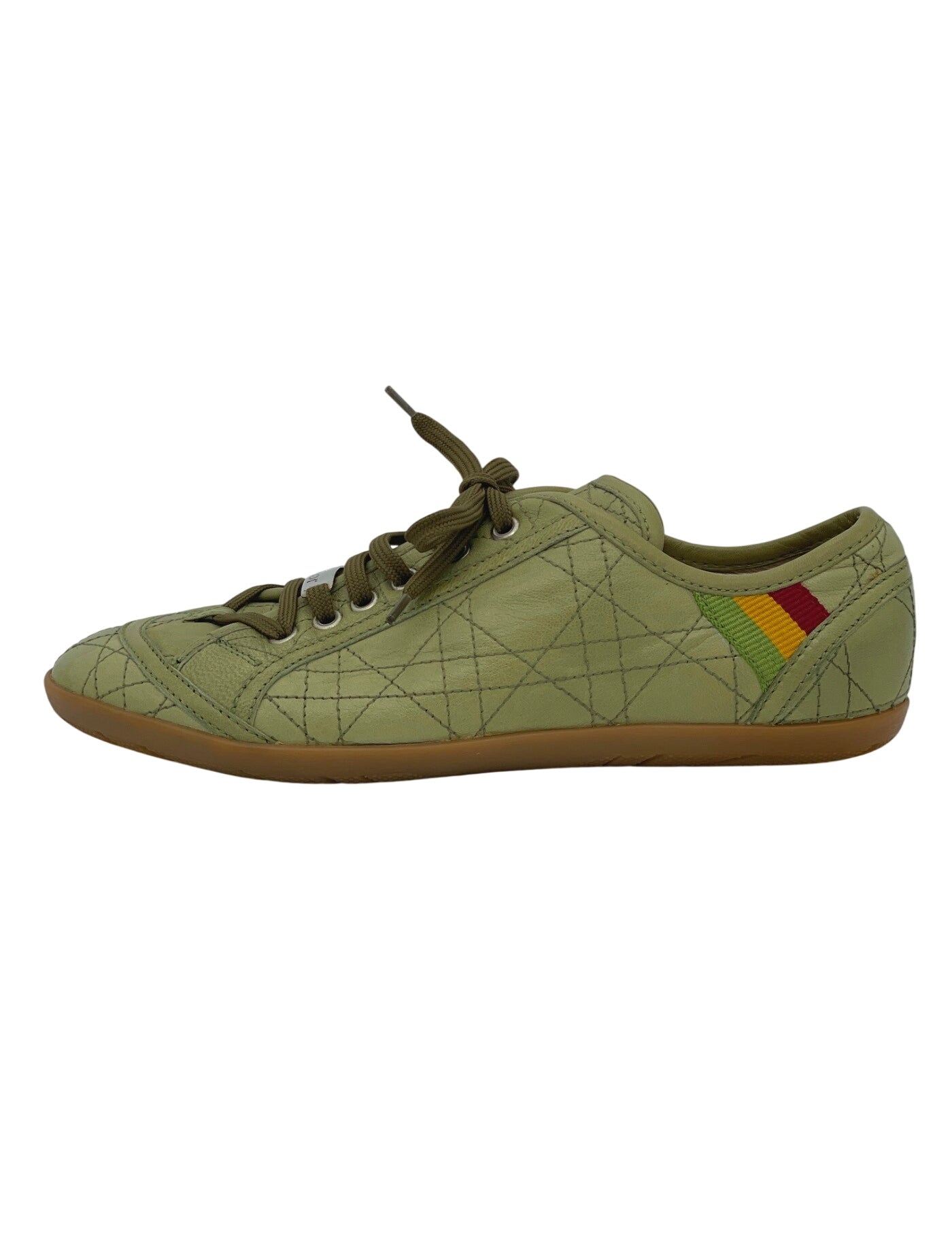 Dior Cannage Rastafari Low Top Sneaker EU 38.5 Grün - Image 1