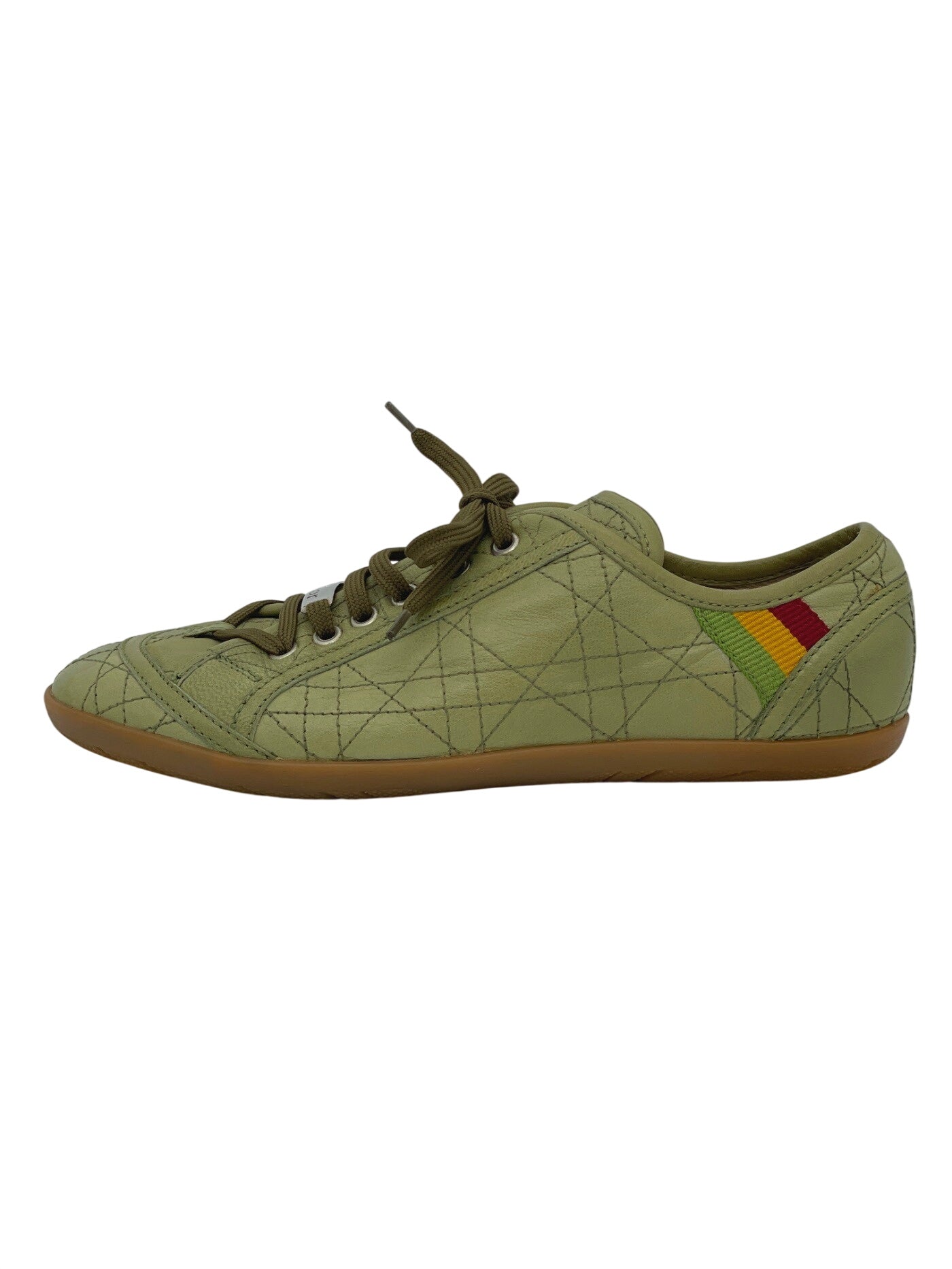 Dior Cannage Rastafari Low Top Sneaker EU 38.5 Grün - Image 1