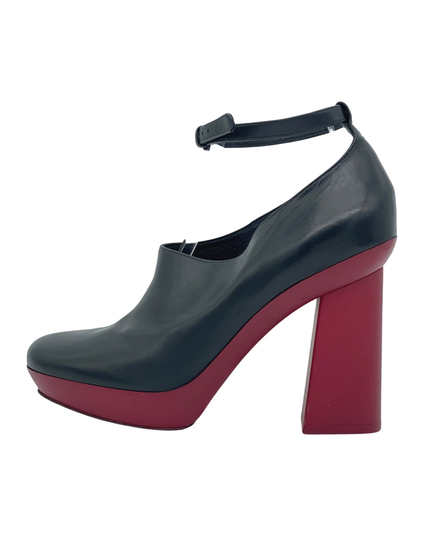 Celine Phoebe Philo Ankle Strap Plateau Pump EU 38.5 Schwarz - Image 1