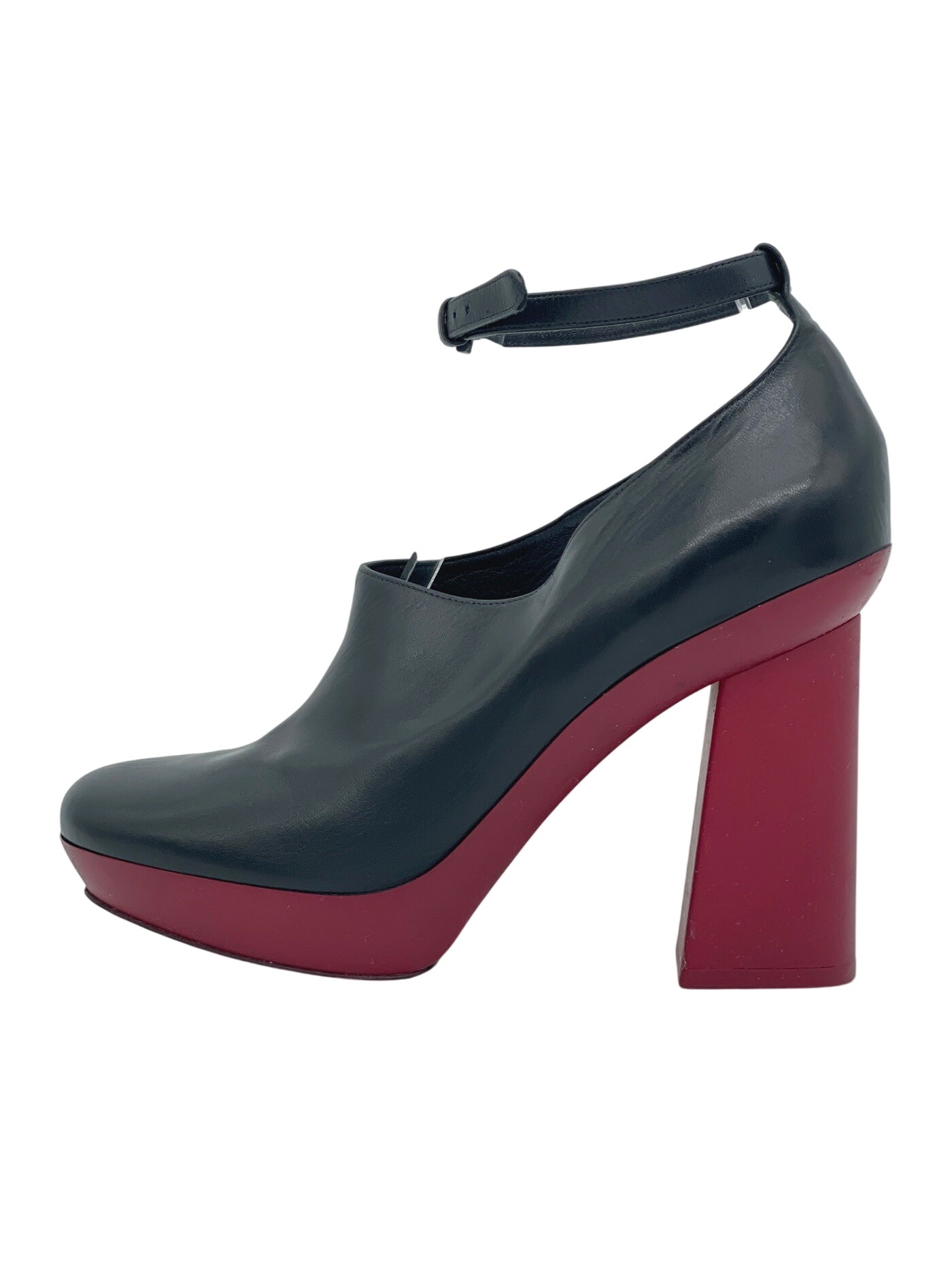 Celine Phoebe Philo Ankle Strap Plateau Pump EU 38.5 Schwarz - Image 1